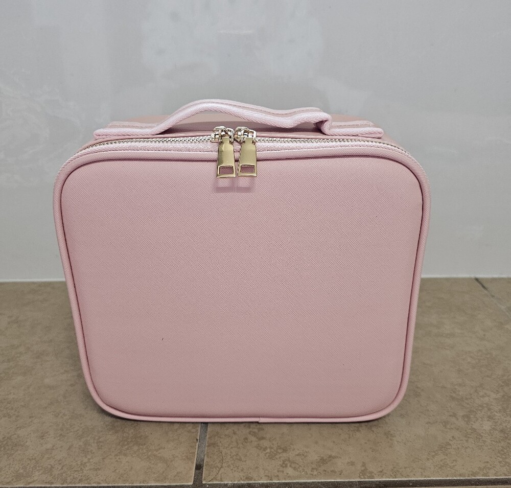 Pink Compact Travel Cosmetic Case - Unbranded